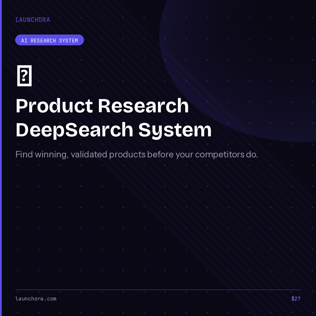🔍 Product Research DeepSearch System